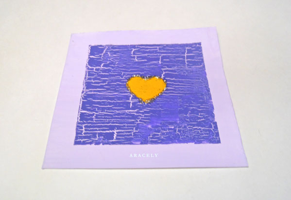 como craquelar una caja de madera morada