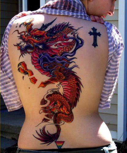 Girl Dragon Tattoo