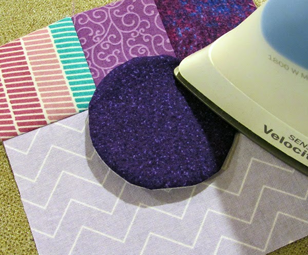 making the quilted mug mat