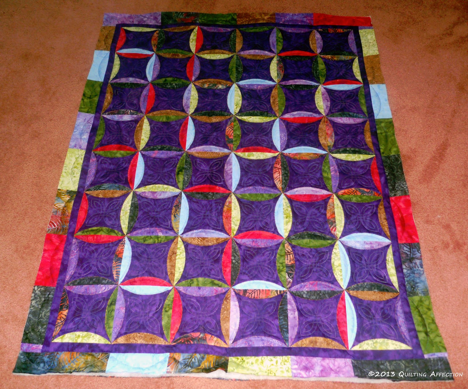 Quilting Affection Designs Orange Peel Quilting Finished!