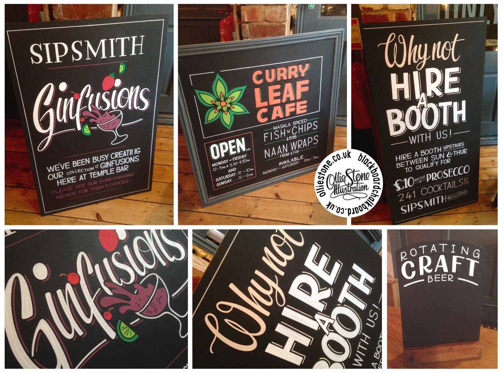Chalkboard Sign Writer by Ollie Stone Pub sign writer and blackboard artist. Sussex, Kent