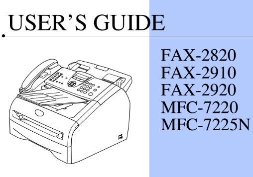 Brother IntelliFax-2820 Manual - Download Manual PDF Online