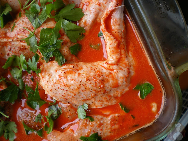 Pollo marinado en salsa de achiote