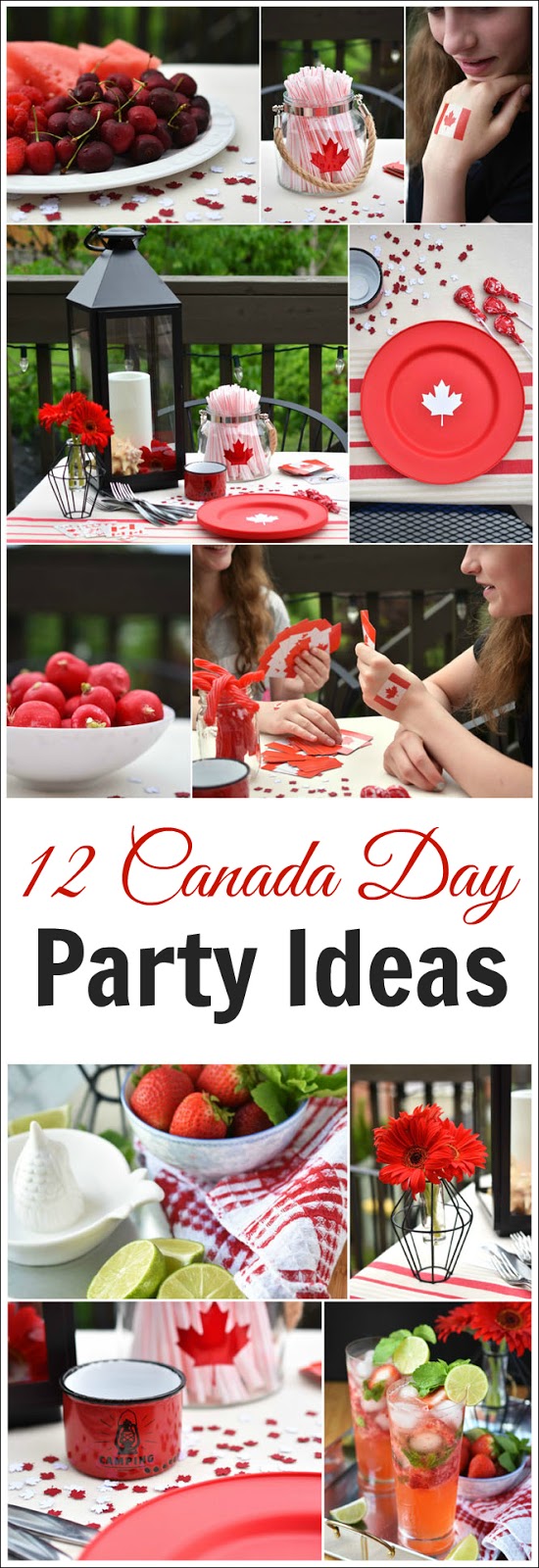 12 Canada Day Party easy decor and food ideas.