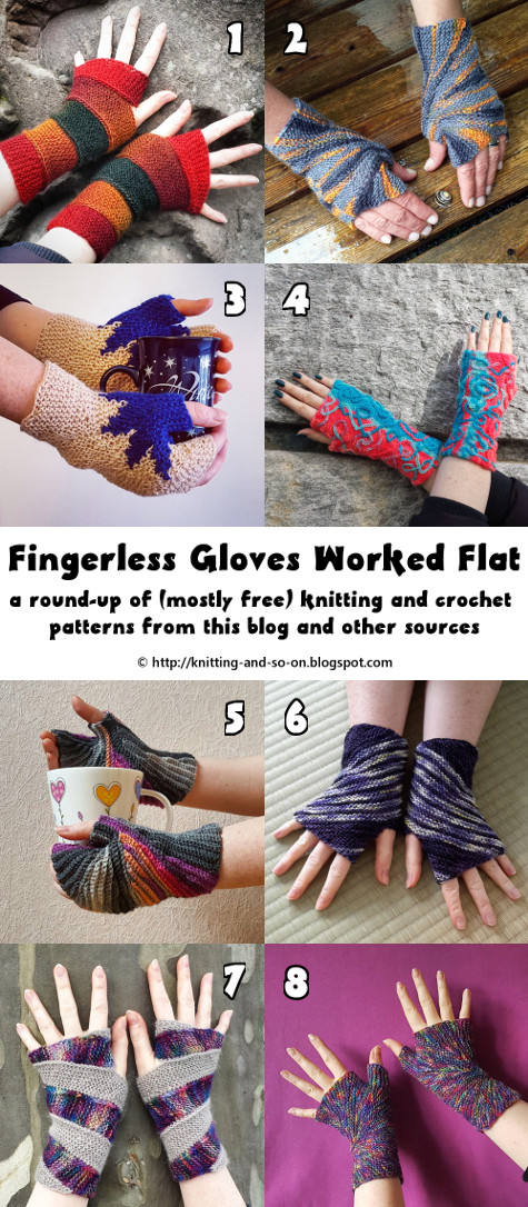 Loom Knit Fingerless Gloves Mitts Pattern