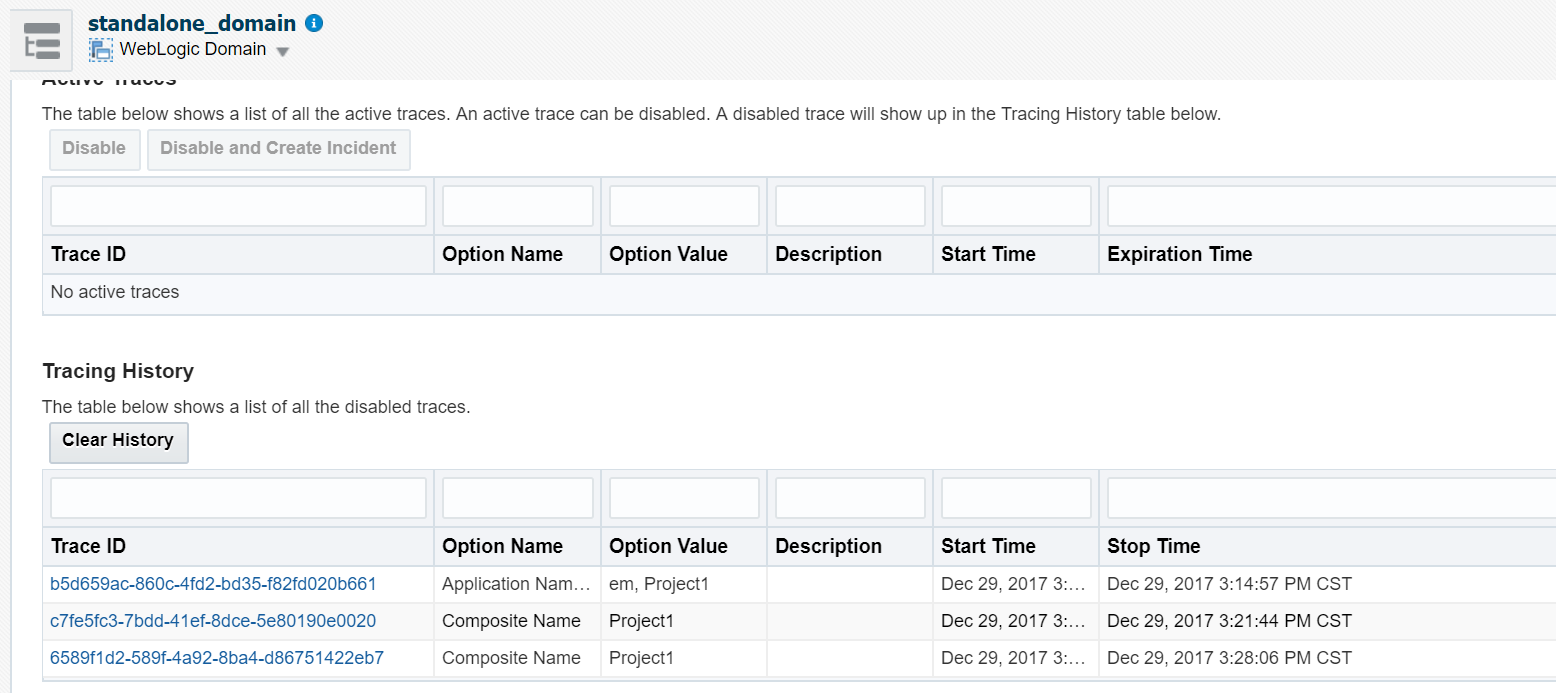 Selective tracing for Oracle SOA Suite