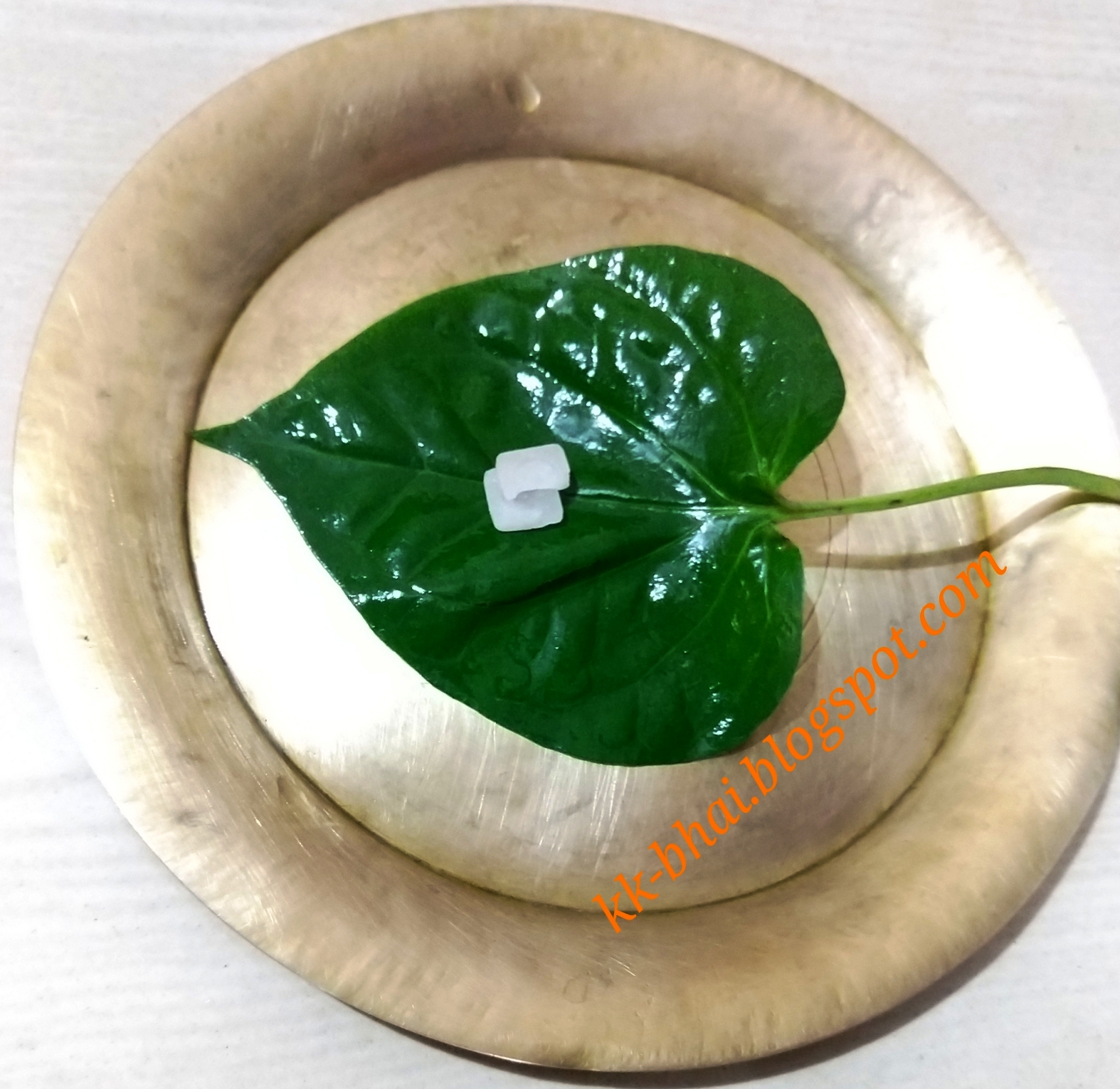 'Puja' Flowers and other things used in 'puja' (Hindu Worship). पान के