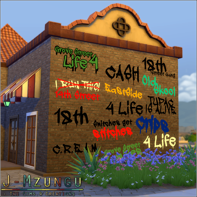 Sims 4 CC's The Best Graffiti by JMzungu