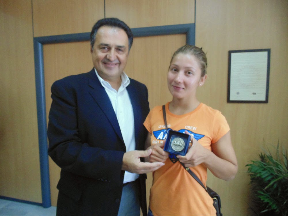 Η Χρυσή Ολυμπιονίκης Natalia Vorobieva επισκέφτηκε τον Γιάννη Κασσαβό