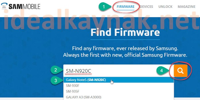 SamMobile Samsung Cihazlar için Stock ROM İndirme