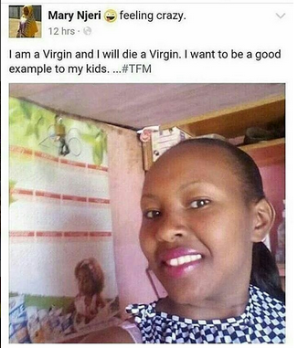 De Syndicate I Am A Virgin And I Will Die A Virgin I Want To Be Good Example To My Kids Lady Announces On Facebook