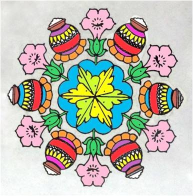 Diwali Rangoli Design Patterns : Deepavali Rangoli Decoration