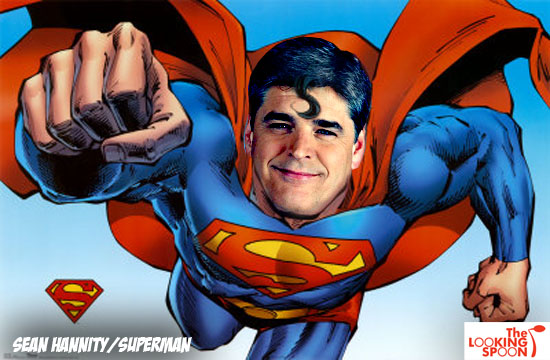 Image result for sean hannity superman picture