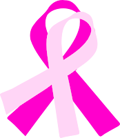 Laço fita rosa - câncer de mama