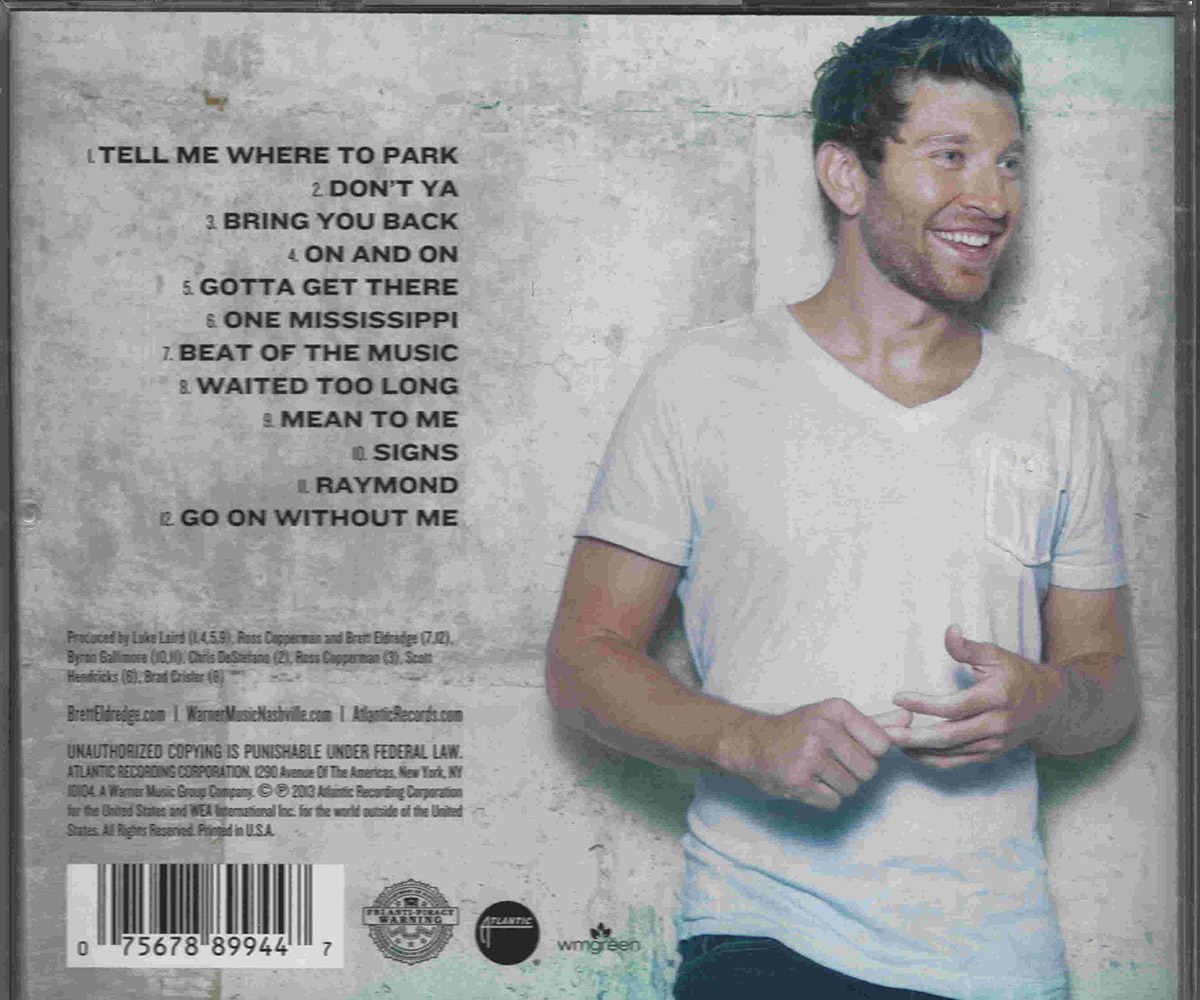 Encarte Brett Eldredge Bring You Back Encartes Pop