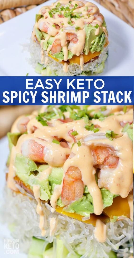 Keto Spicy Shrimp Stack Recipes