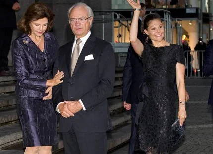 Swedish Royal Family, King Gustaf, Queen Silvia, Crown Princess Victoria and Princess Madeleine attend the concert