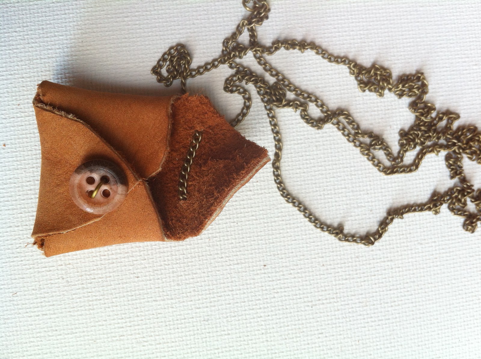 One Fine Pine DIY LEATHER POUCH NECKLACE