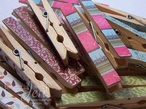 stamp it with Jen: Clothespin Magnets