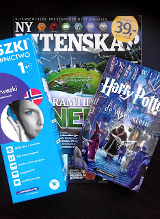 Fiszki słownictwo język norweski Cztery Głowy zestaw A1 Harry Potter og de vises stein norsk