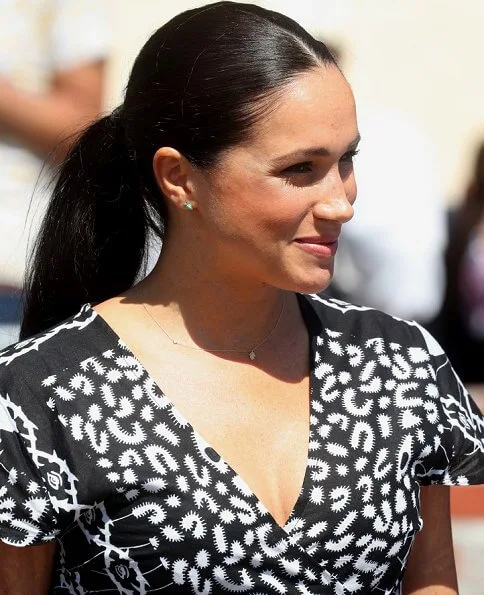 Meghan Markle wore a new maxi wrap dress by Mayamiko