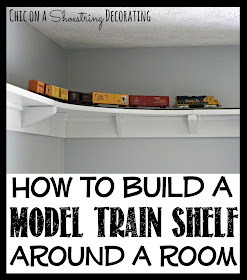 how to build a model train shelf around a room, Chic on a Shoestring Decorating