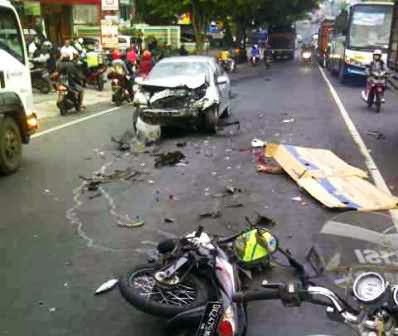 Vios Hajar Yamaha Yupiter,  1 Tewas