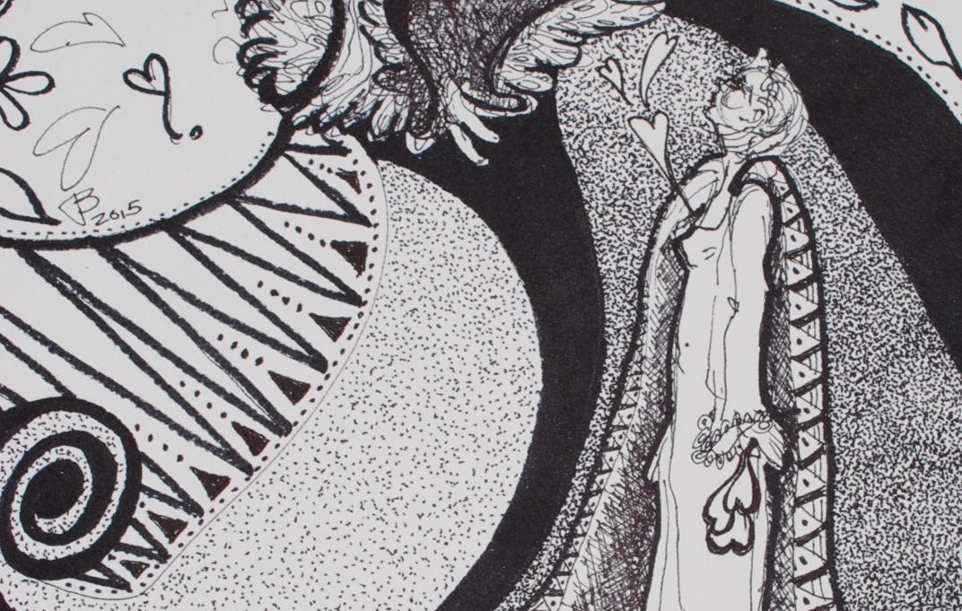 Dreamkeeper Creations: Two Worlds Pen and Ink Drawing