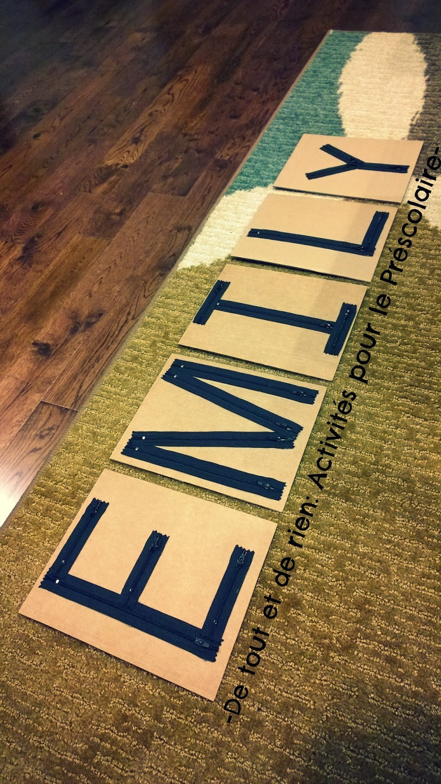 De tout et de rien: Activités pour le Préscolaire: DIY zippers alphabet ...