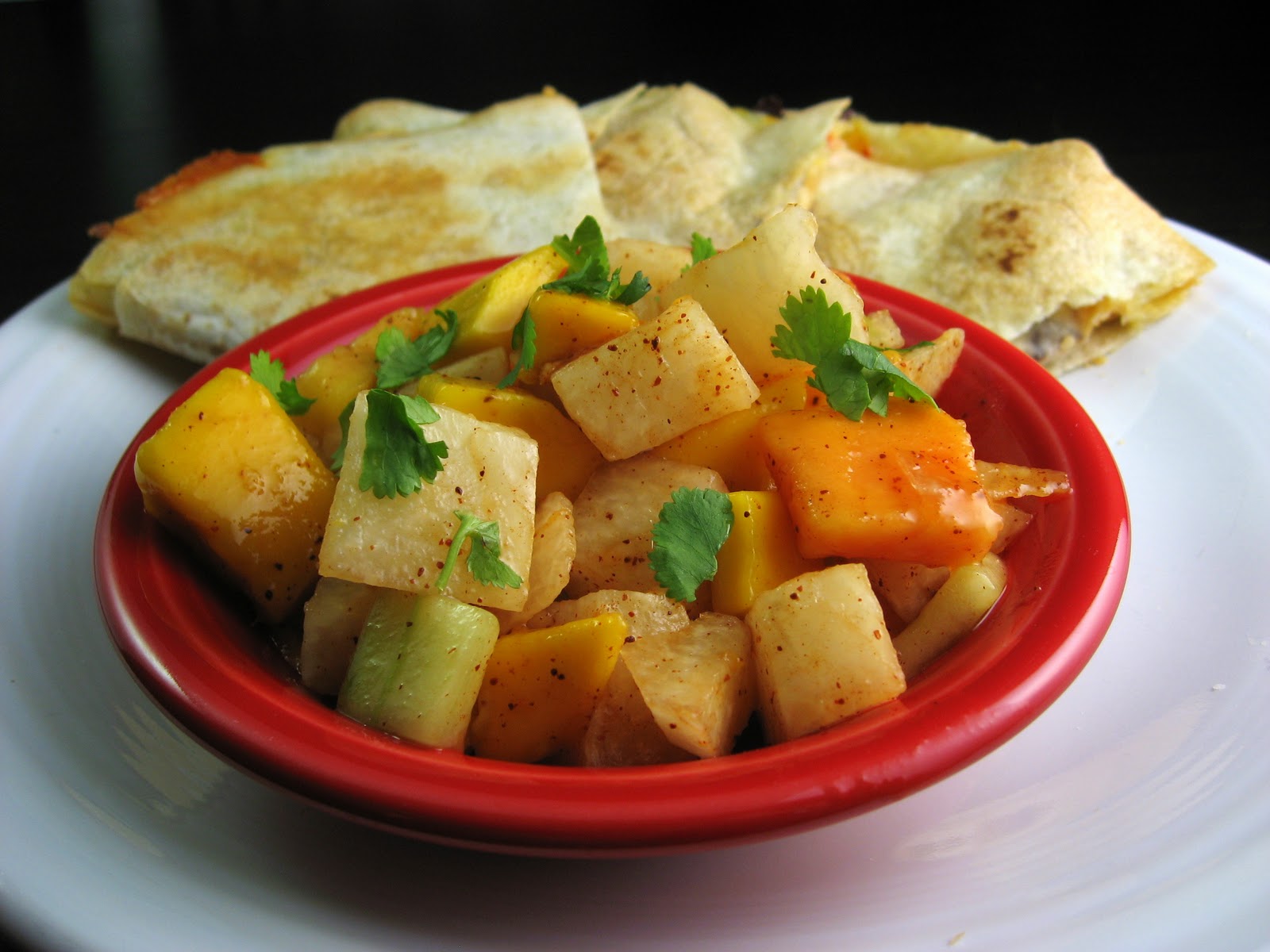 Robyn Cooks Cucumber, Jicama, and Fruit Salad