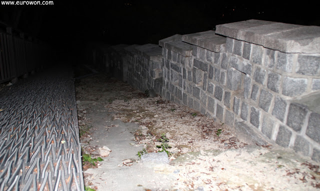 Paseando por la muralla de Seúl de noche