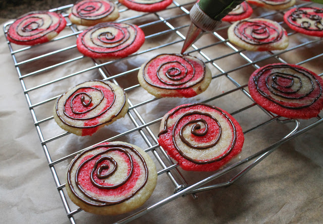 Food Lust People Love: Peppermint dough and mint chocolate swirls or peppermint glaze - or both! - make these pretty peppermint pinwheel cookies. They are perfect for your Christmas table or cookie exchange.