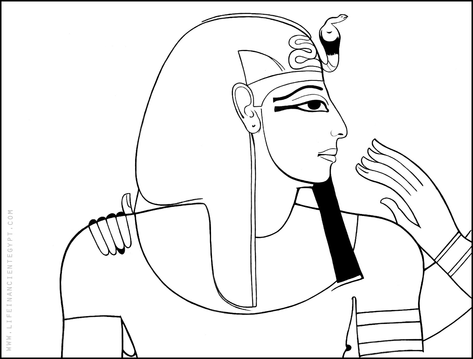 Free Printable Ancient Egyptian King Coloring Page