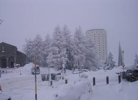 A typically wintry scene in Sestriere