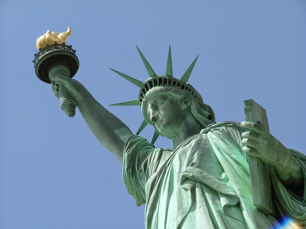 Les sept pointes de la couronne de la Statue de la Liberté