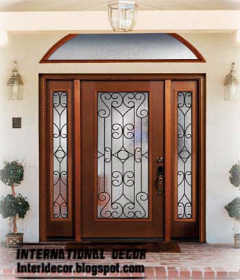 Italian Wrought Iron Glass Door Inserts For Modern Houses