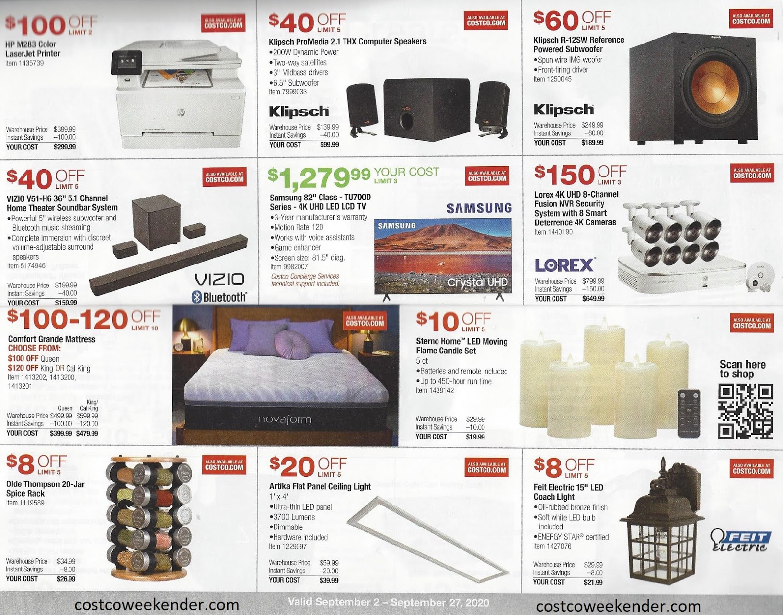 Costco September 2020 Coupon Book Costco Weekender