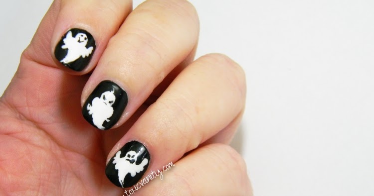 7. "Glowing Ghosts and Tombstones Nail Art for Halloween" - wide 1