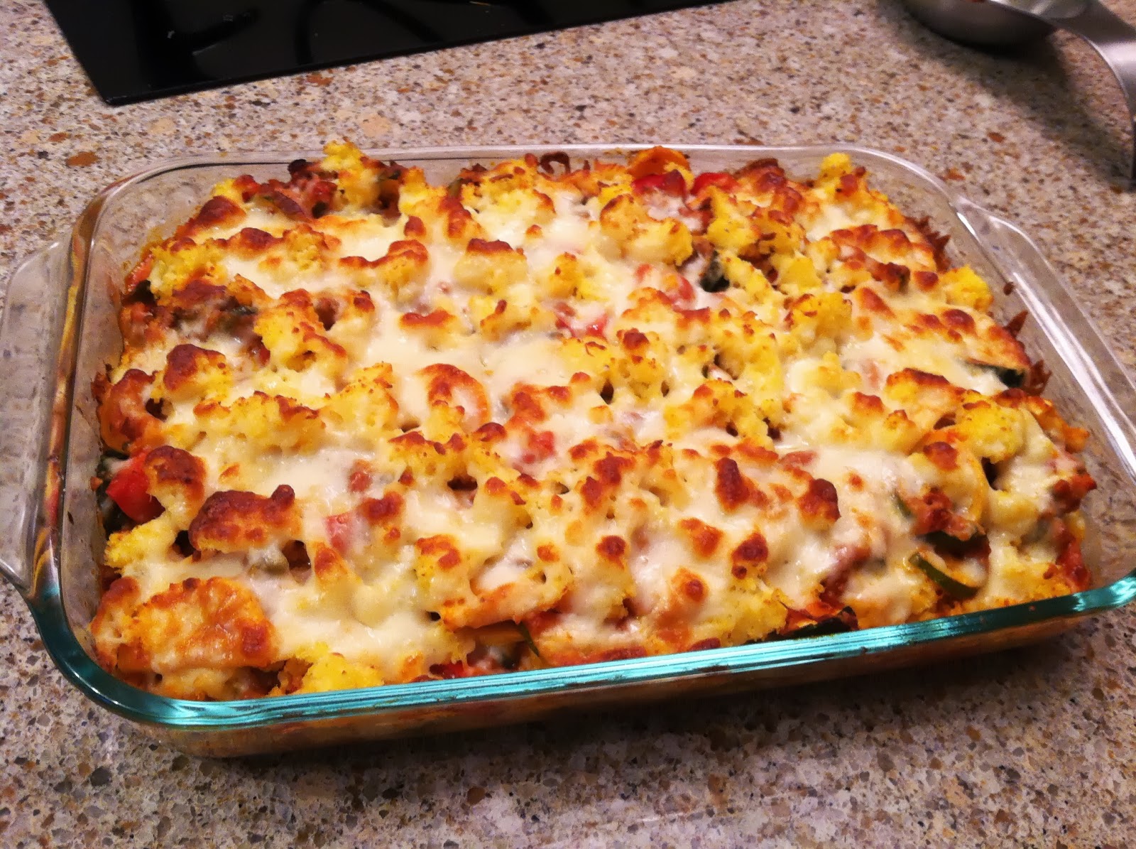 My Stomach is Eating Itself Cheesy Polenta Chorizo Casserole