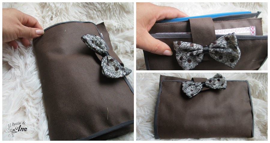 Estuche para los lapices con bolsos al interior