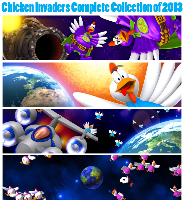 تجميعة اللعبة الرائعة والمسلية Chicken Invaders Collection بحجم 174 MB ...