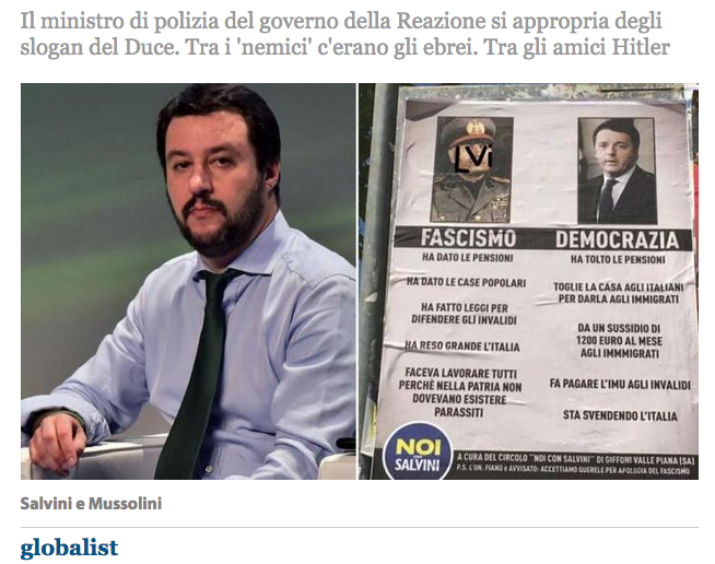 Tanti Nemici Tanto Onore Chi Lo Disse Tyrannybook FreePress: Fascismi. Salvini, Mussolini, Duce, molti nemici