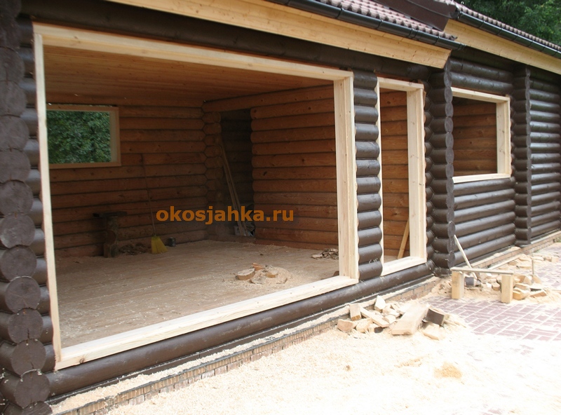 Окосячка, обсада. Окосячка оконных проемов: Окосячка панарамного окна