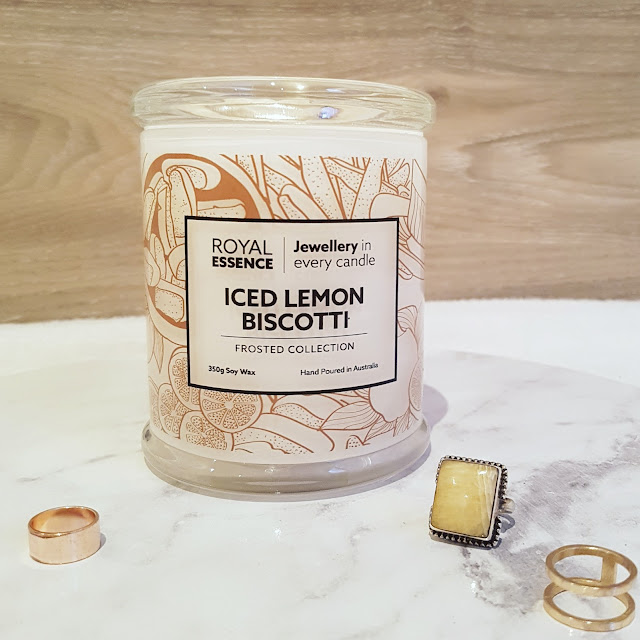 Royal Essence Ring Candle Iced Lemon Biscotti | Almost Posh