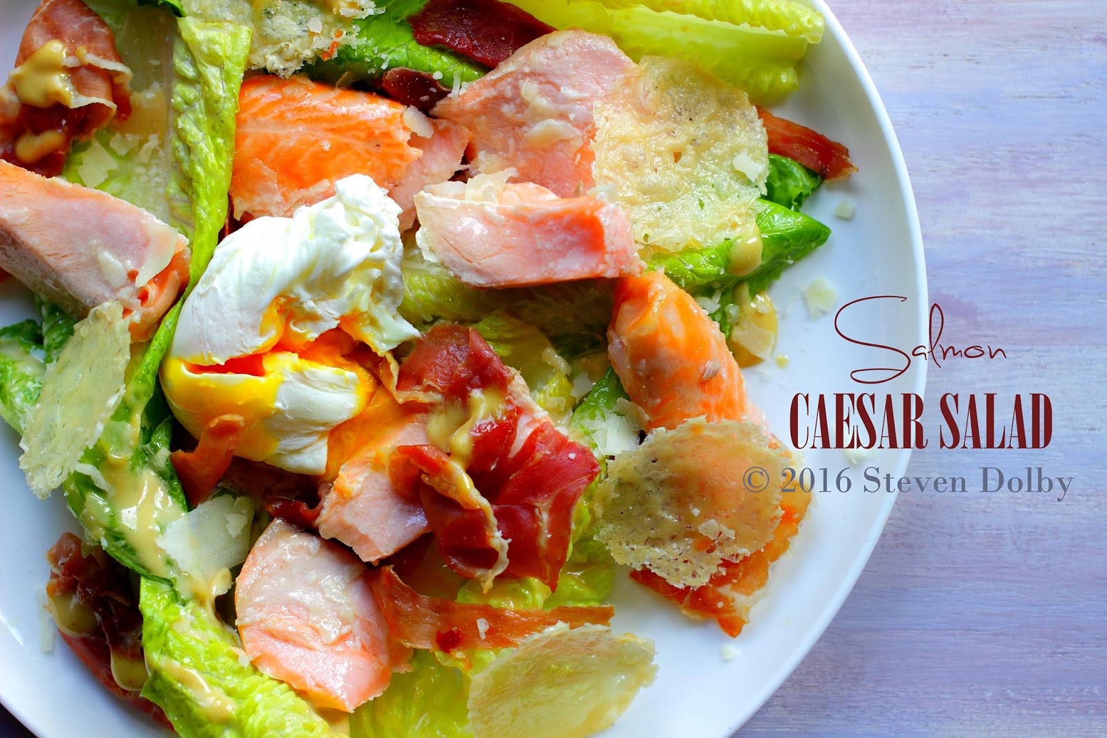 Salmon Caesar Salad by Steven Dolby