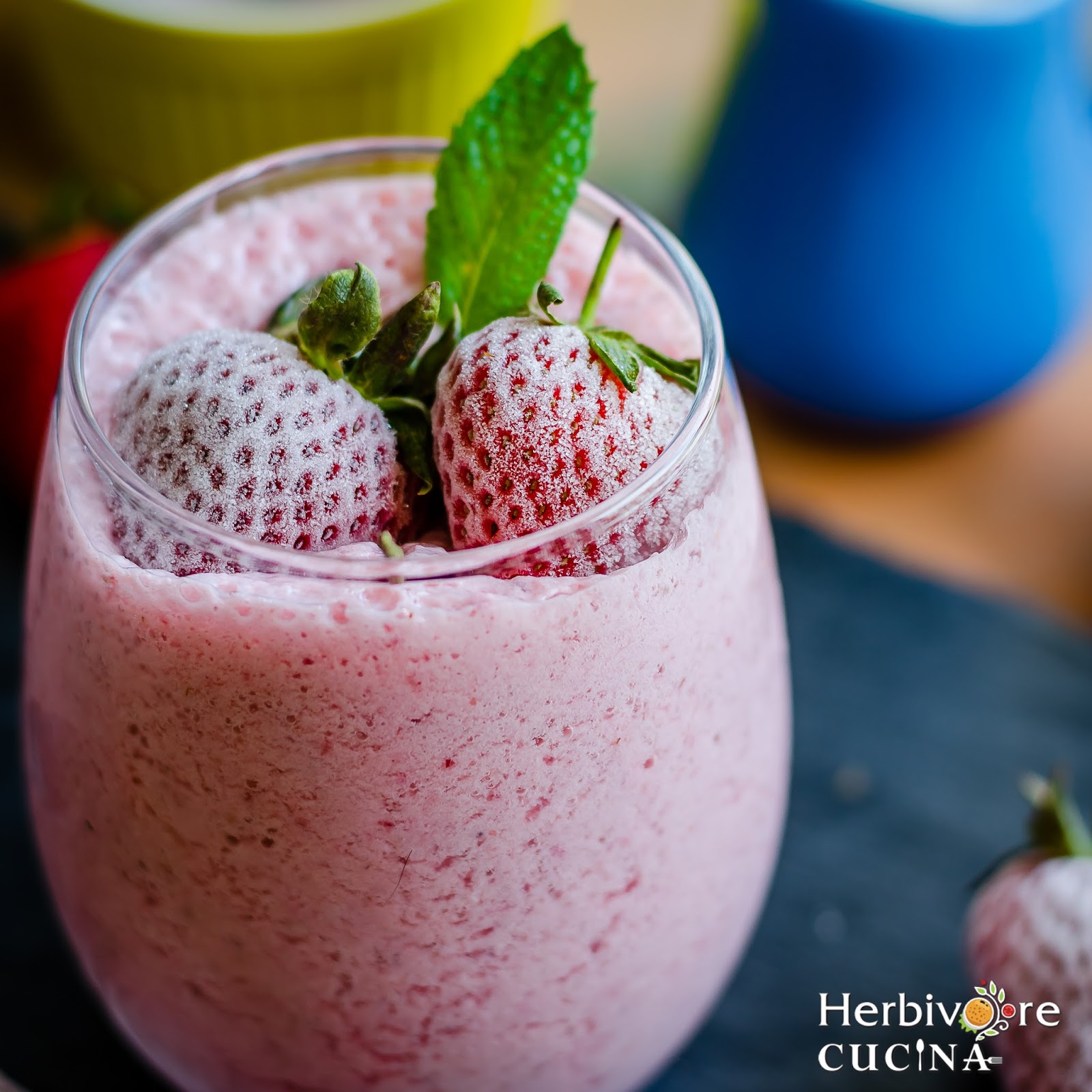 Herbivore Cucina The BEST Strawberry Milkshake