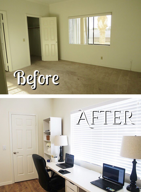 Before and After Home Office 5 Home Office Updates! It has grown on me!
