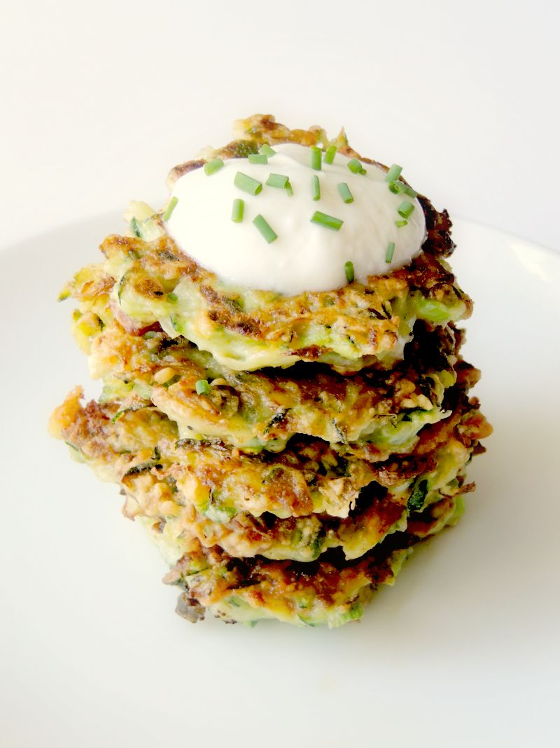 Zucchini Fritters with Bacon and Cheese Bobbi's Kozy Kitchen