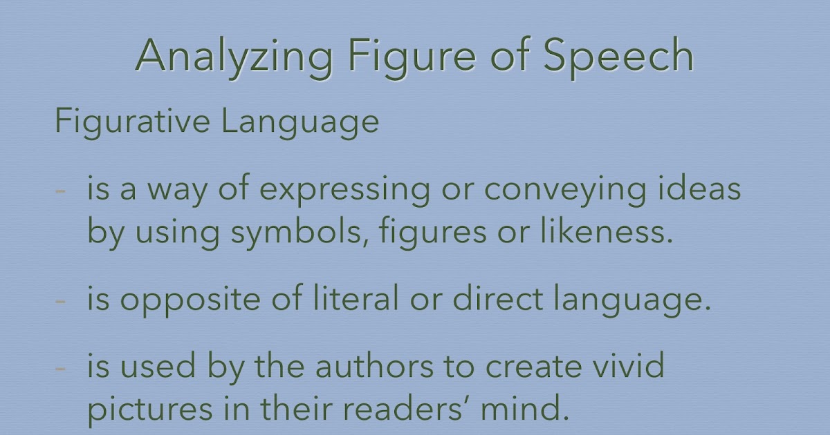 Analyzing Figure of Speech