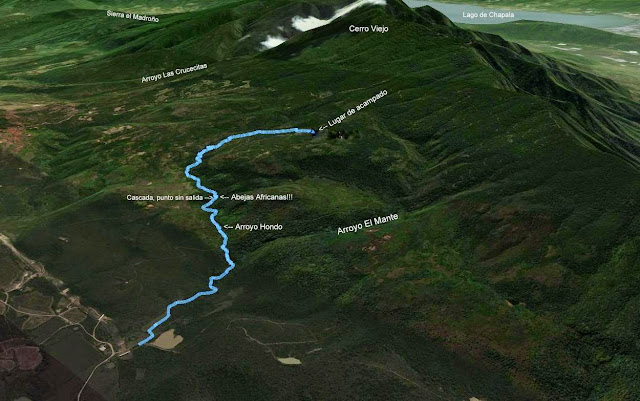 Ruta primer día por el Arroyo Hondo en Cerro Viejo